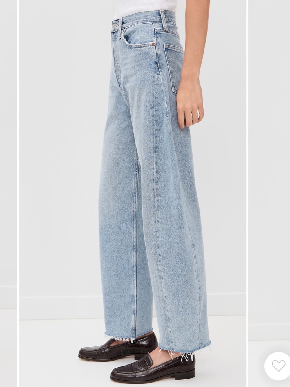 Agolde Luna High Rise Pieced Taper Jeans in Void - Picture 3 of 14